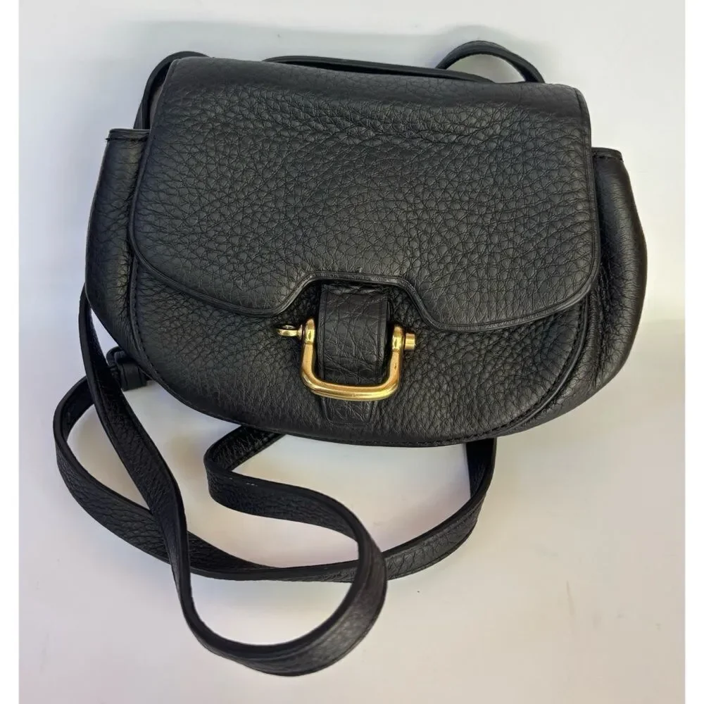 J.Crew Mini Rider bag in Italian leather in Black